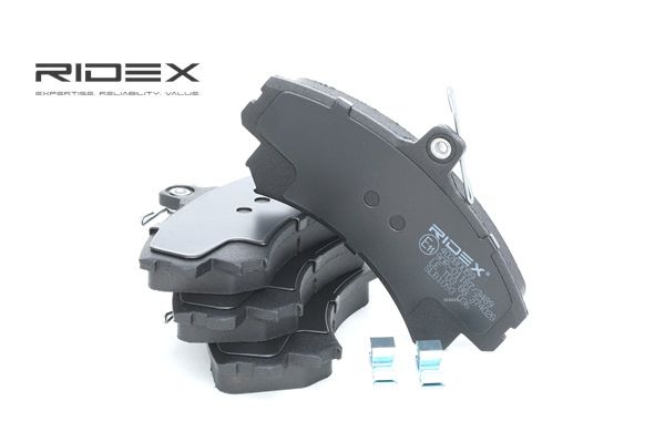 RIDEX Bromsbeläggssats, skivbroms framaxel Kvalitet och schyst prissättning